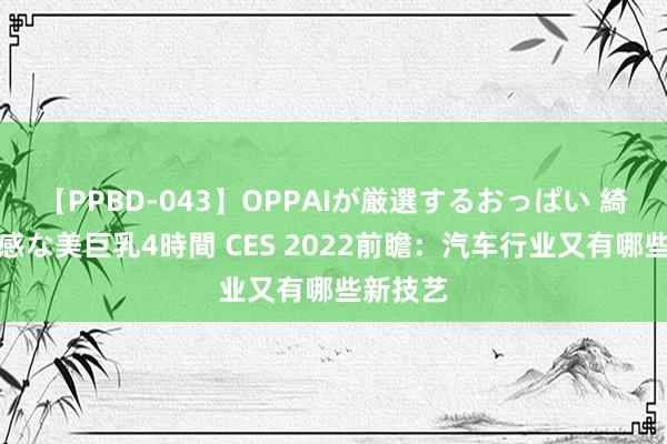 【PPBD-043】OPPAIが厳選するおっぱい 綺麗で敏感な美巨乳4時間 CES 2022前瞻：汽车行业又有哪些新技艺