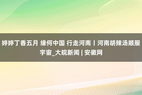 婷婷丁香五月 缘何中国 行走河南丨河南胡辣汤顺服宇宙_大皖新闻 | 安徽网