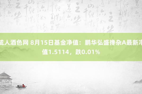 成人酒色网 8月15日基金净值：鹏华弘盛搀杂A最新净值1.5114，跌0.01%