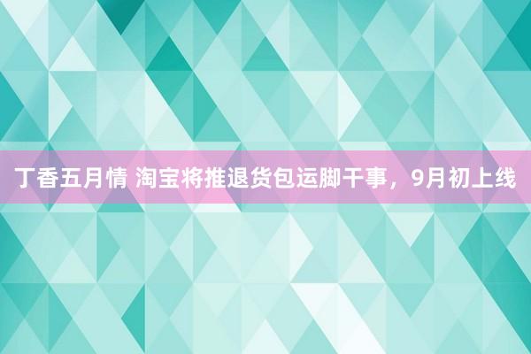 丁香五月情 淘宝将推退货包运脚干事，9月初上线