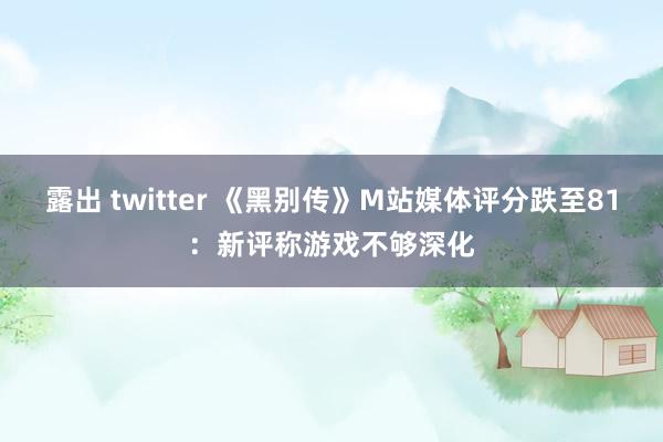 露出 twitter 《黑别传》M站媒体评分跌至81：新评称游戏不够深化